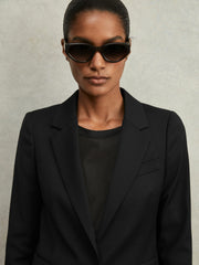 Single Breasted Suit Blazer Black | Women