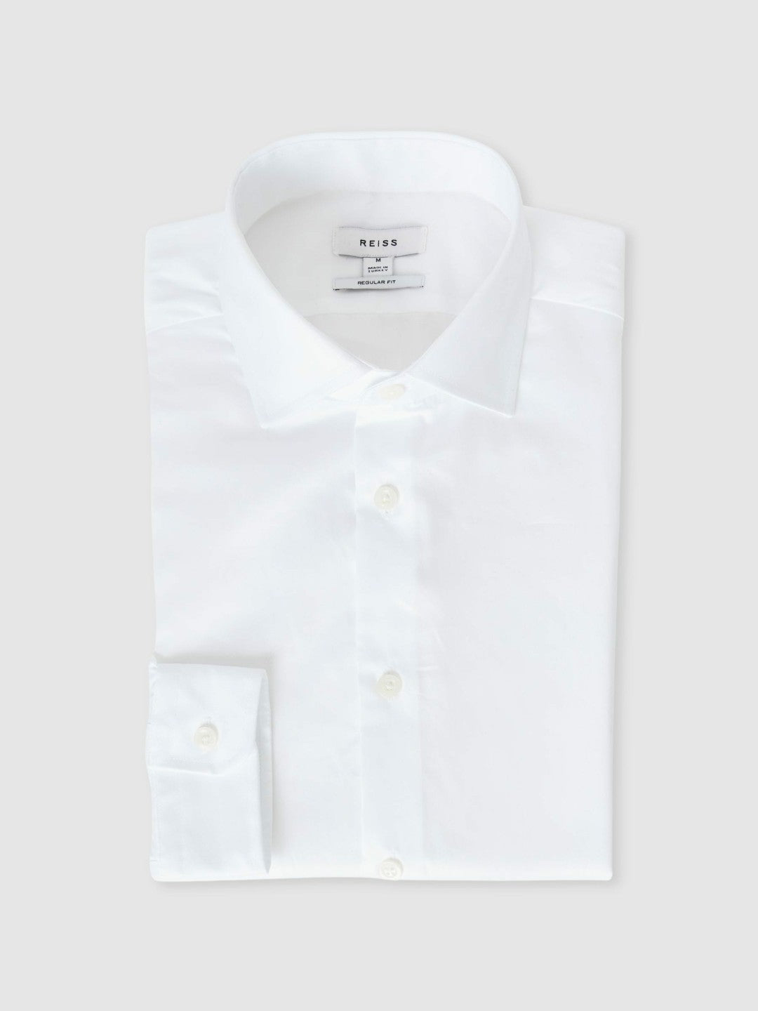 Regular Fit Cotton Sateen Striped Shirt White | Men