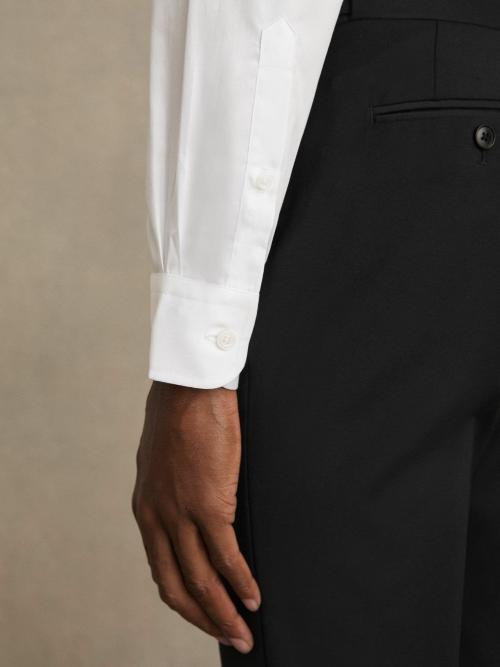 Regular Fit Cotton Sateen Striped Shirt White | Men