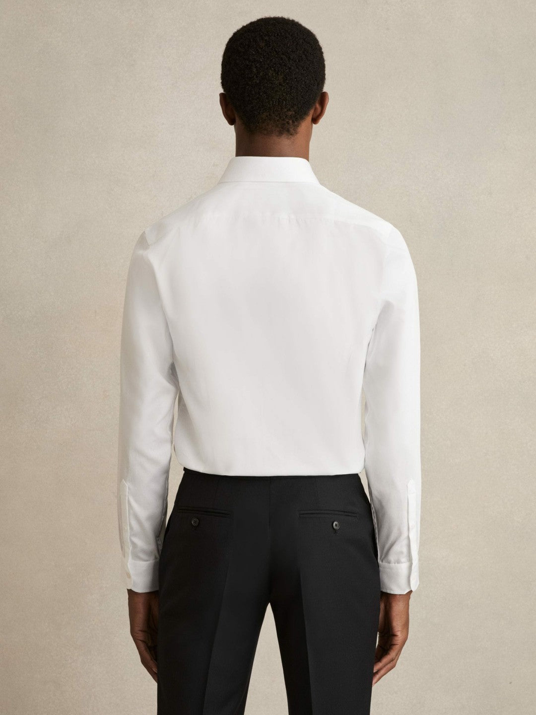 Regular Fit Cotton Sateen Striped Shirt White | Men