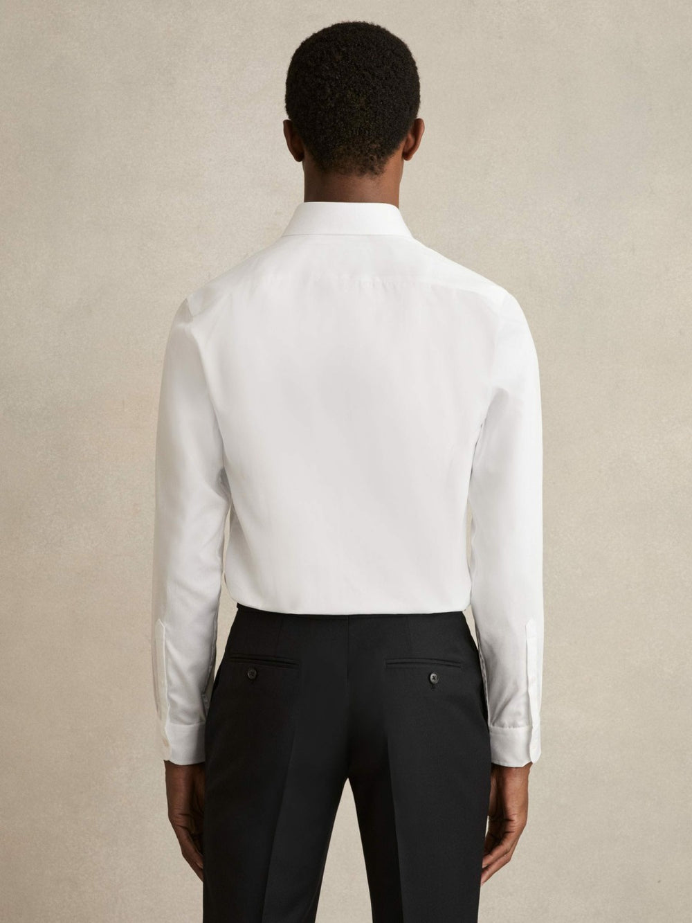 Regular Fit Cotton Sateen Striped Shirt White | Men