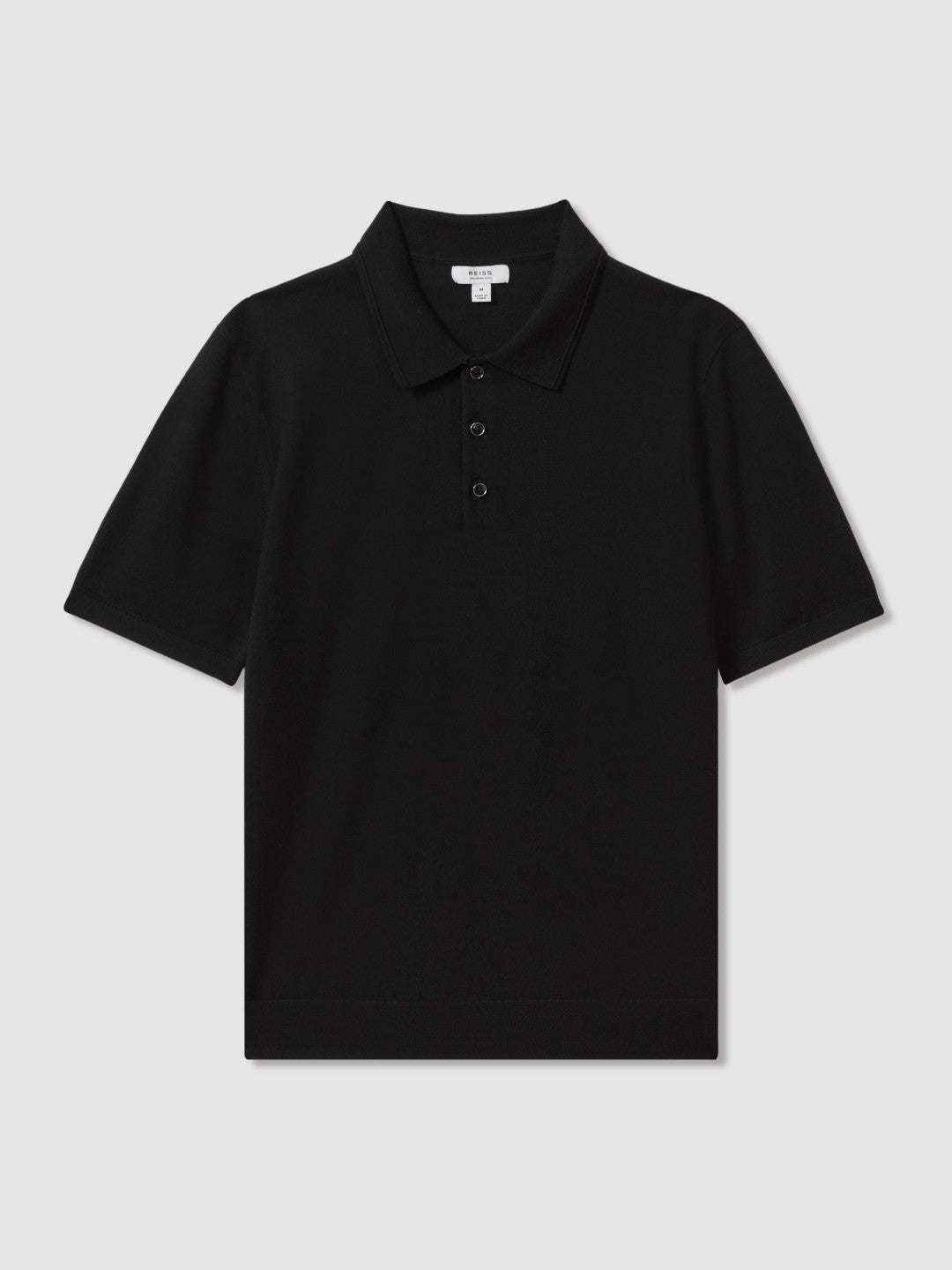 Merino Wool Polo Shirt Black | Men