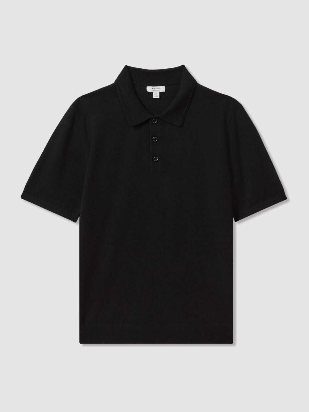 Merino Wool Polo Shirt Black | Men