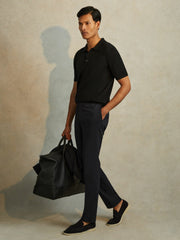 Merino Wool Polo Shirt Black | Men