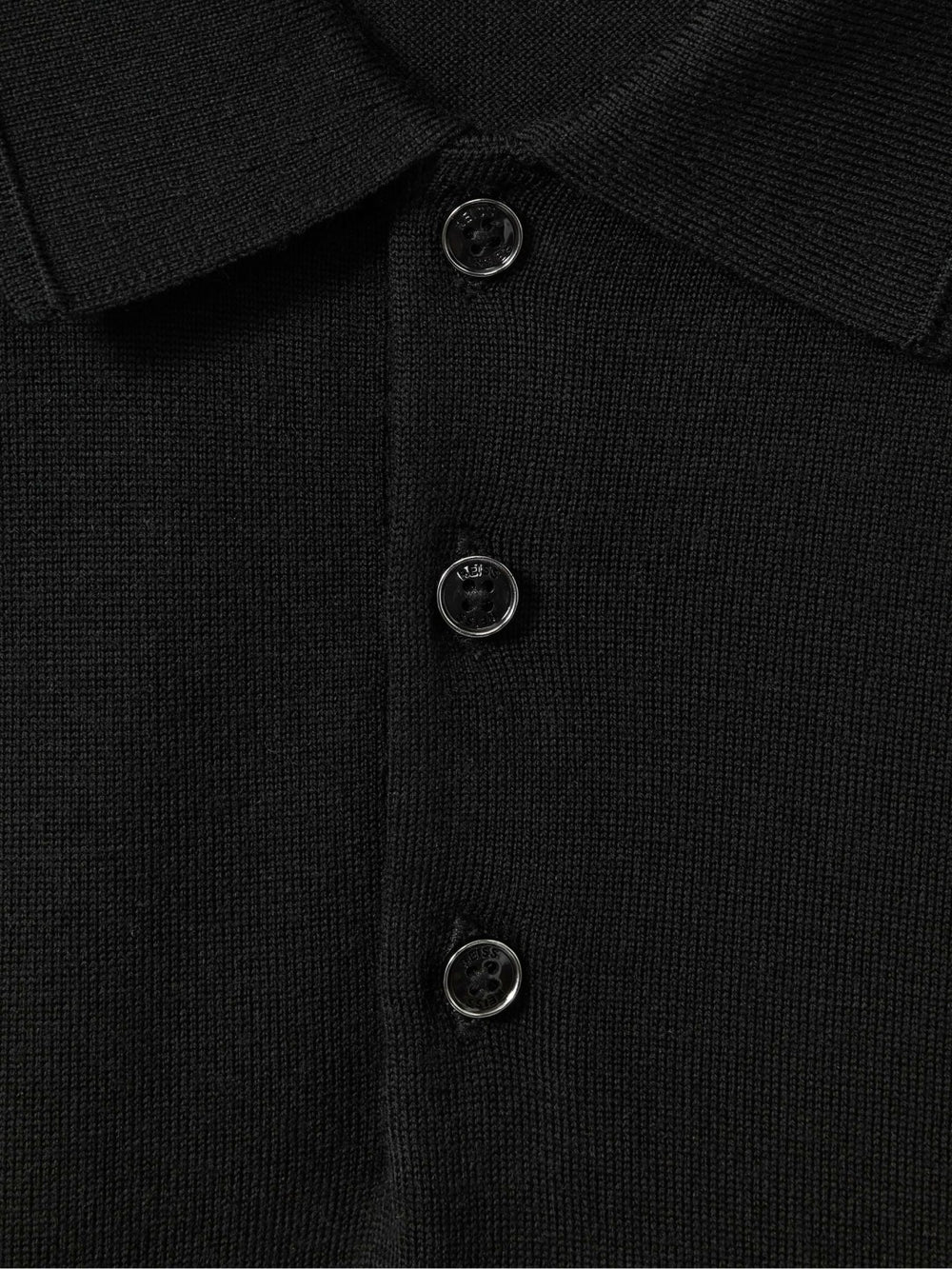 Merino Wool Polo Shirt Black | Men