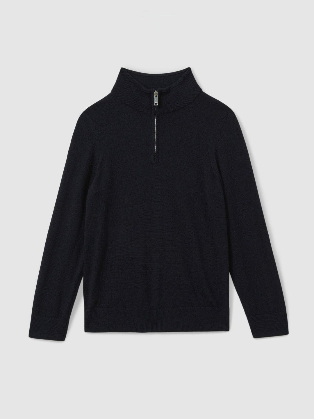 3-9 yrs Merino Wool Half-Zip Funnel Neck Jumper Navy | Children & Baby