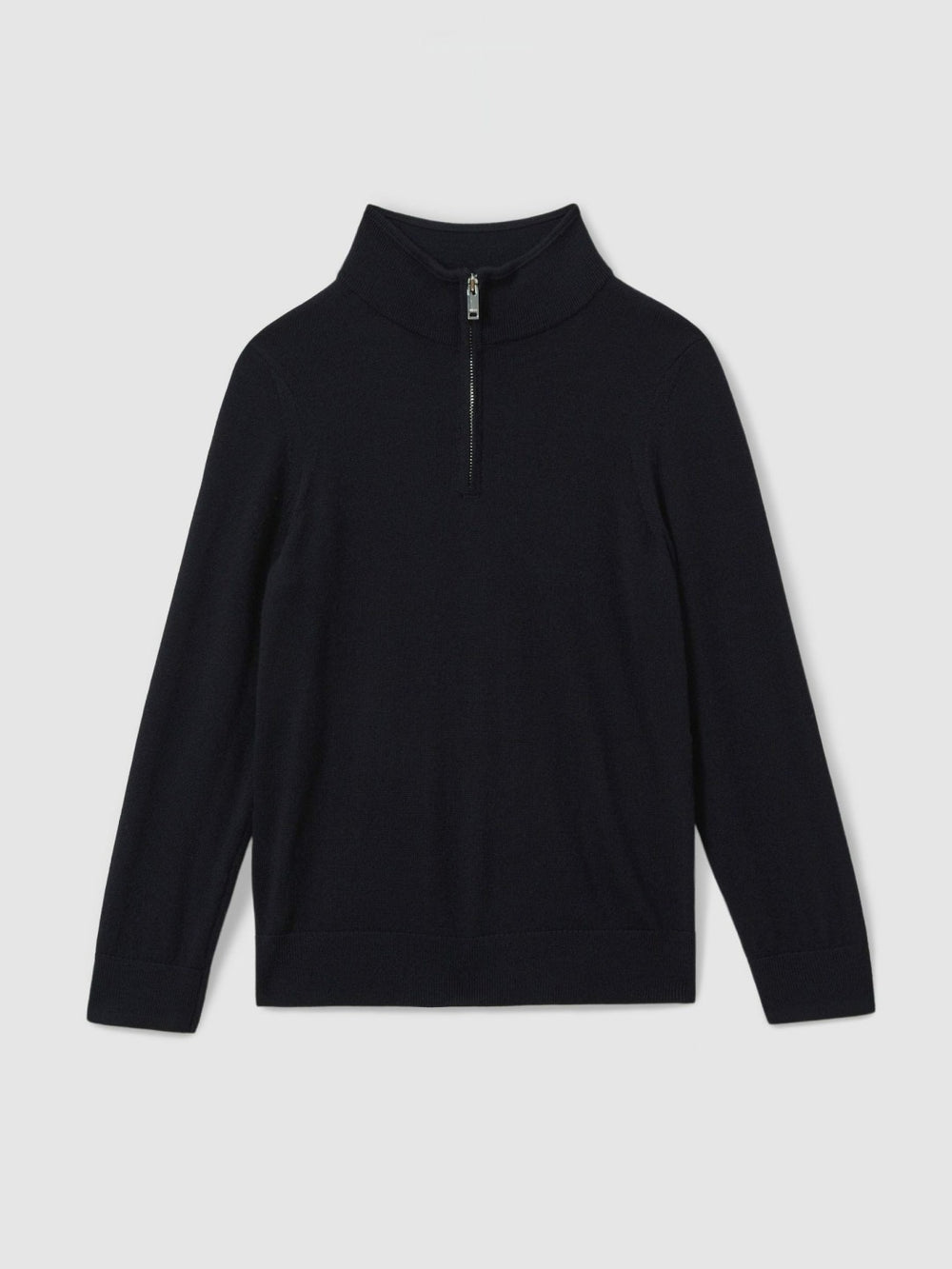 3-9 yrs Merino Wool Half-Zip Funnel Neck Jumper Navy | Children & Baby