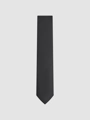 Textured Silk Blend Tie Black | Men