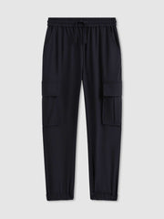 3-9 yrs Technical Drawstring Cuffed Cargo Trousers Navy | Children & Baby