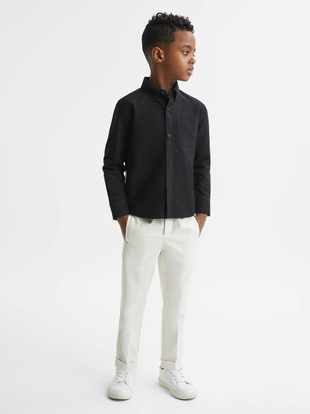 3-9 yrs Button Down Oxford Shirt Black | Children & Baby