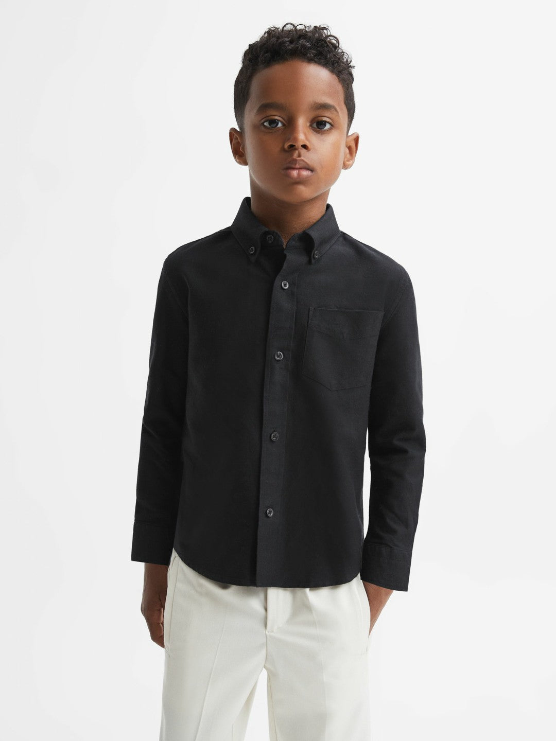 3-9 yrs Button Down Oxford Shirt Black | Children & Baby