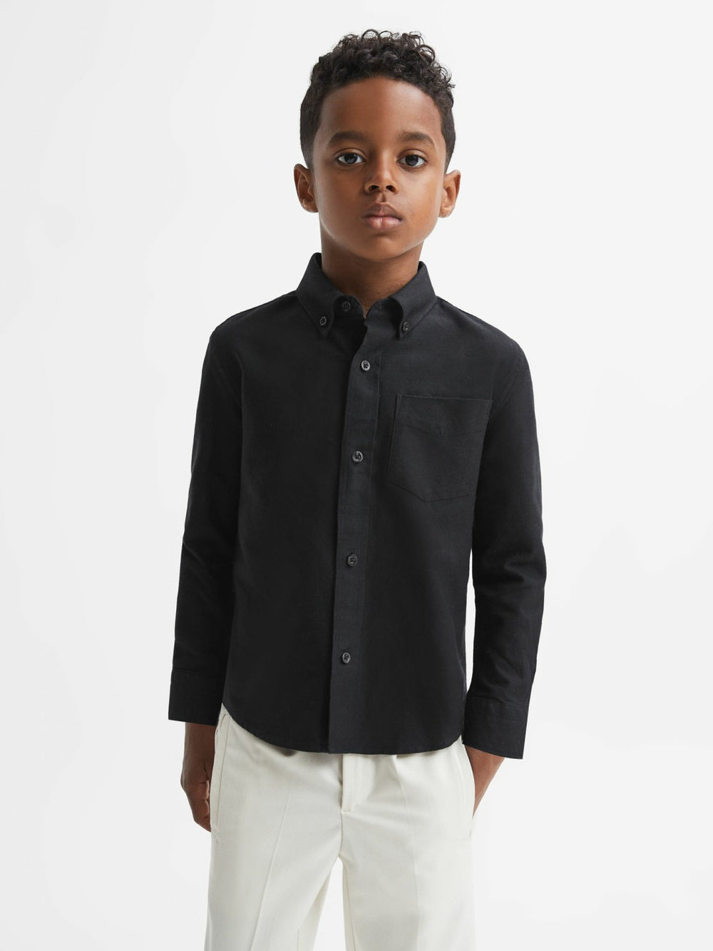 3-9 yrs Button Down Oxford Shirt Black | Children & Baby