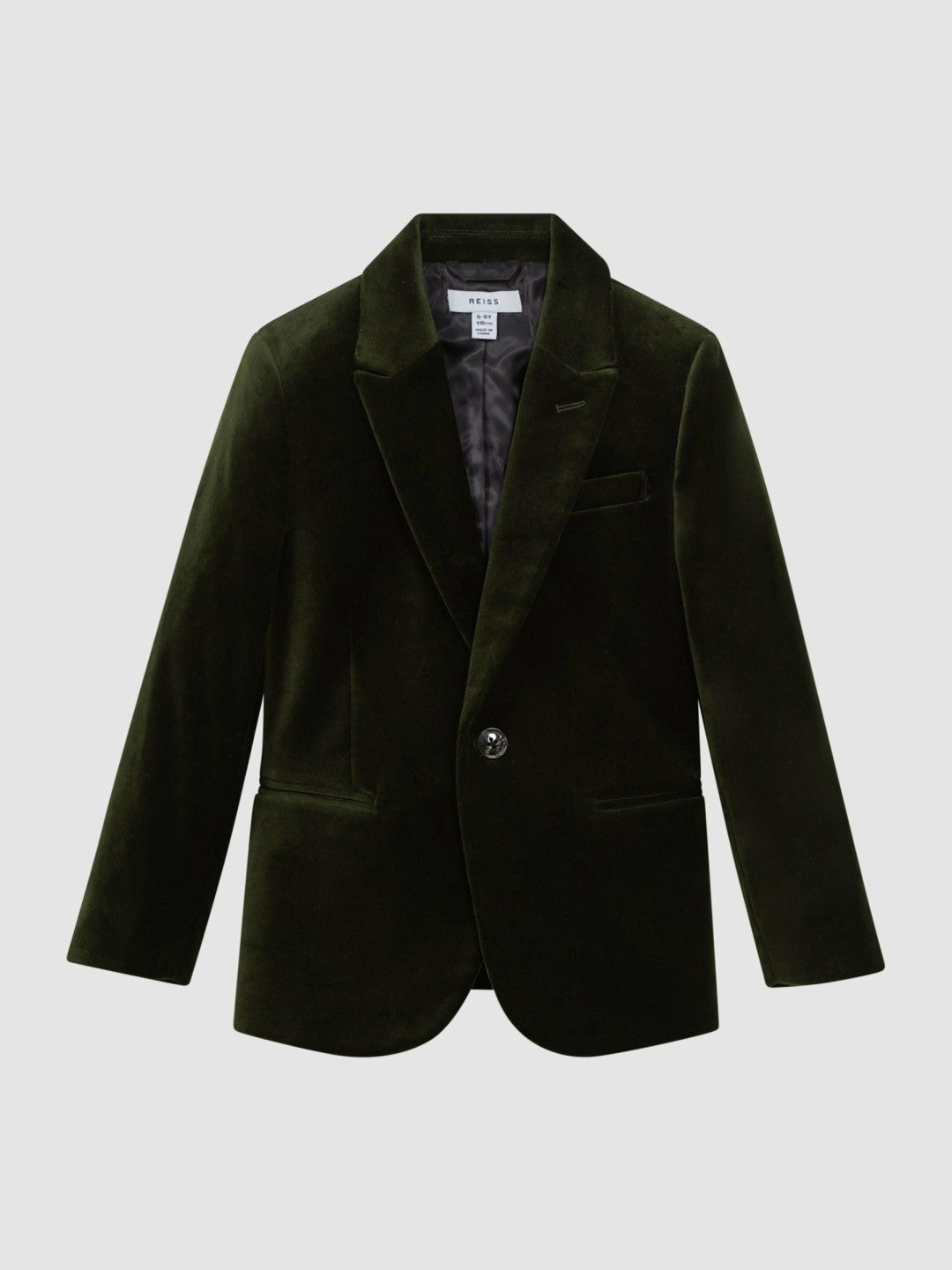 9-14 yrs Slim Fit Velvet Single Breasted Blazer Emerald | Children & Baby