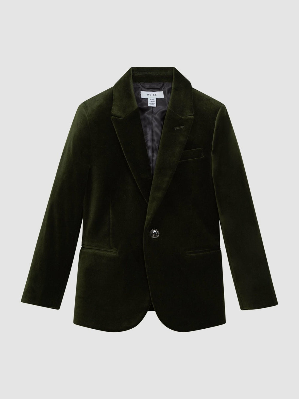 9-14 yrs Slim Fit Velvet Single Breasted Blazer Emerald | Children & Baby
