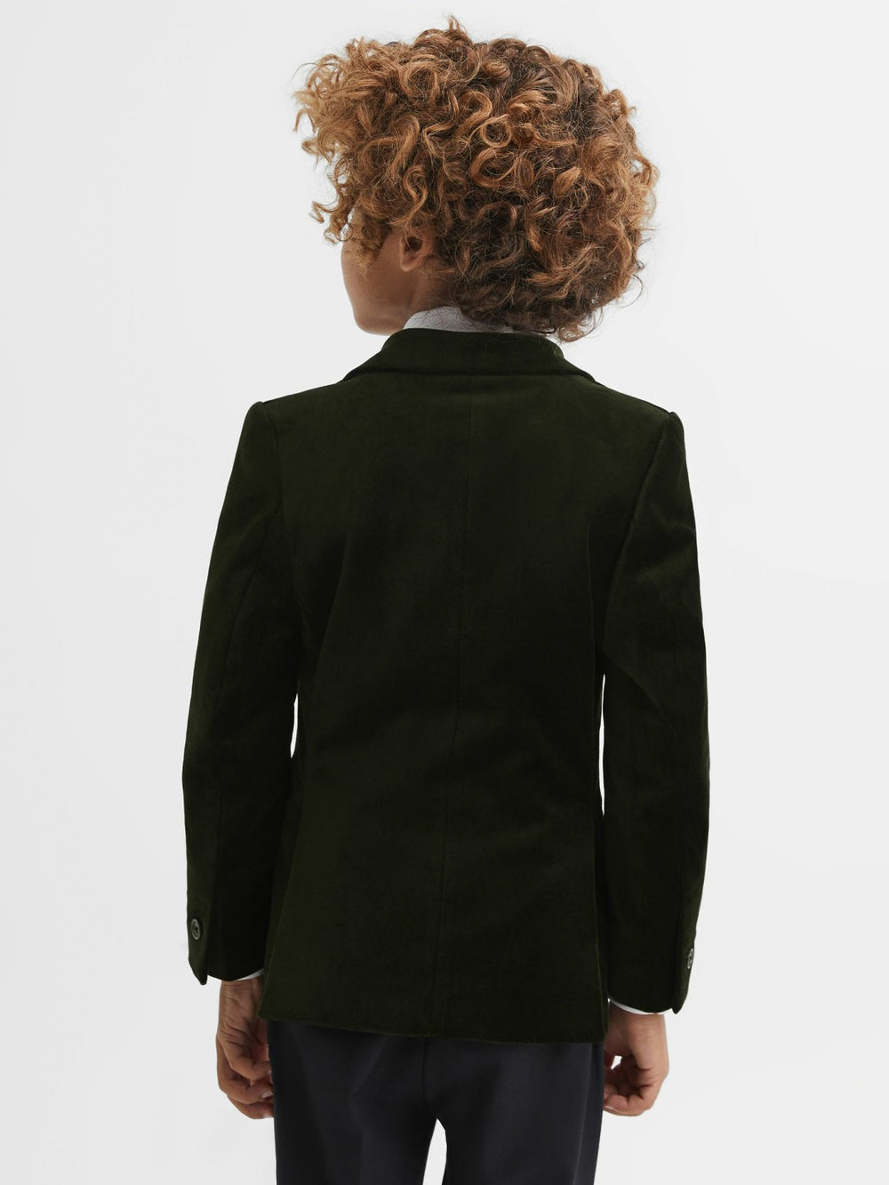 9-14 yrs Slim Fit Velvet Single Breasted Blazer Emerald | Children & Baby