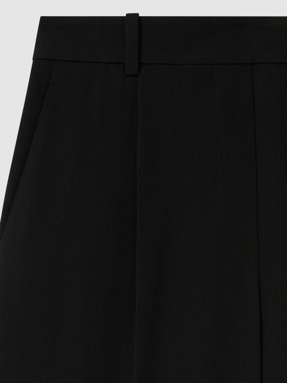 Petite Half-Elasticated Wide Leg Trousers Black | Women