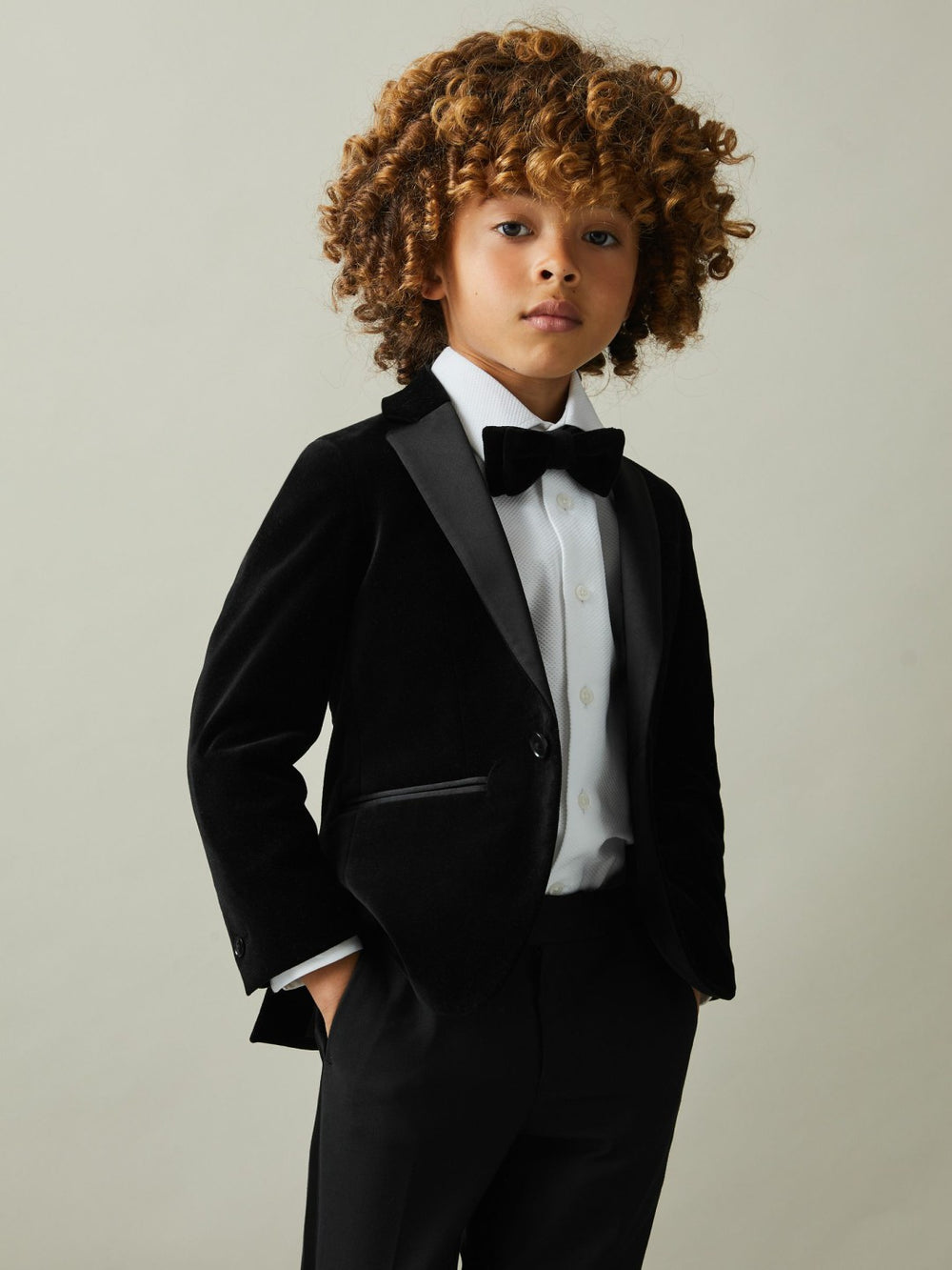 13-14 yrs Single Breasted Velvet Blazer Black | Children & Baby