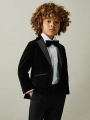 13-14 yrs Single Breasted Velvet Blazer Black | Children & Baby