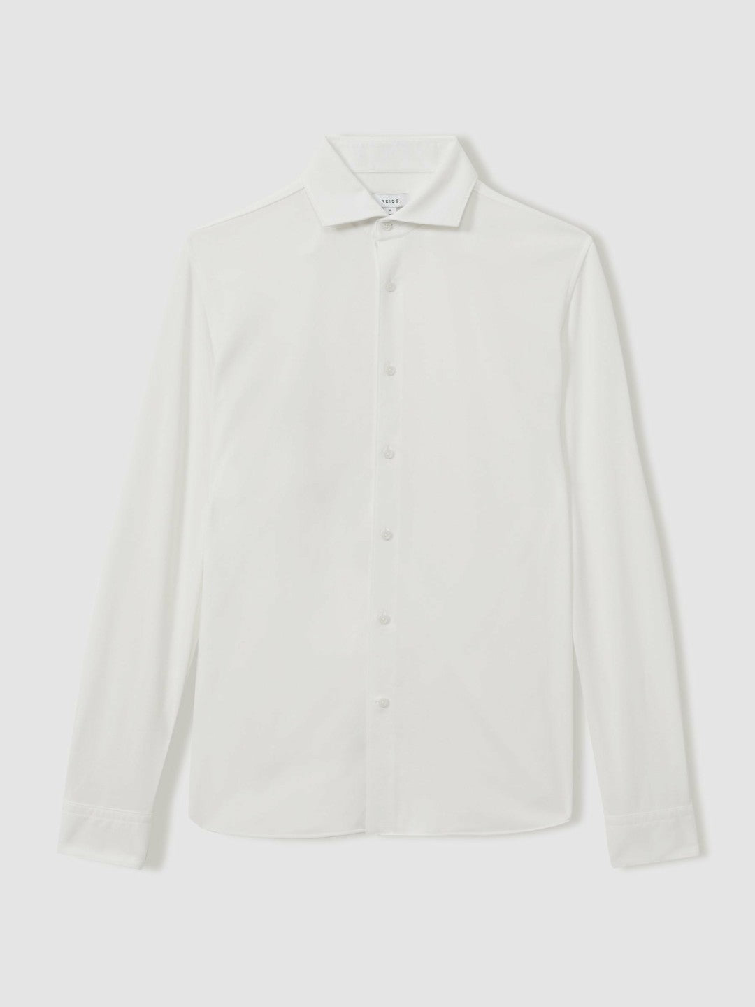 Modal Blend Cutaway Collar Shirt White | Men