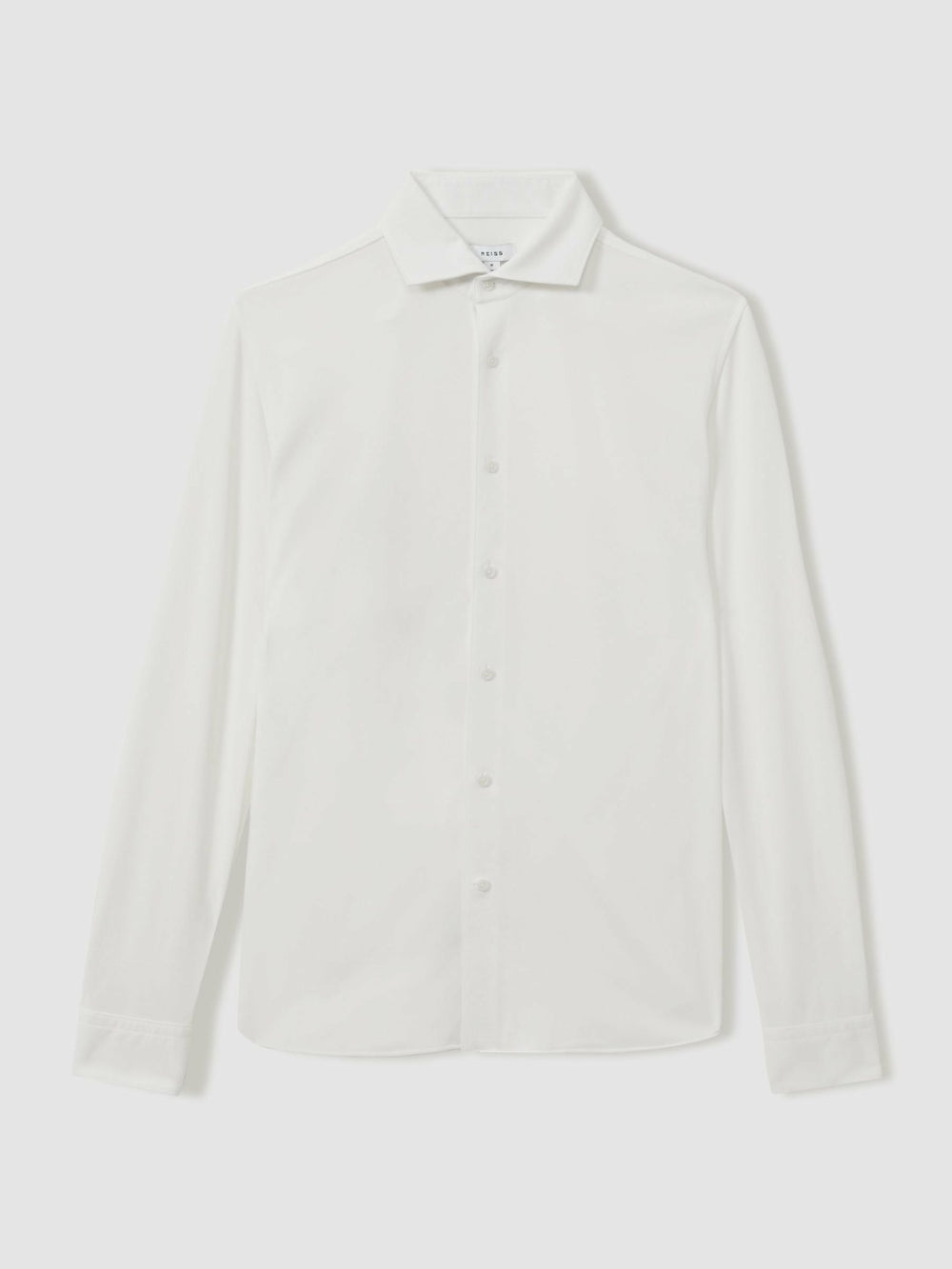 Modal Blend Cutaway Collar Shirt White | Men