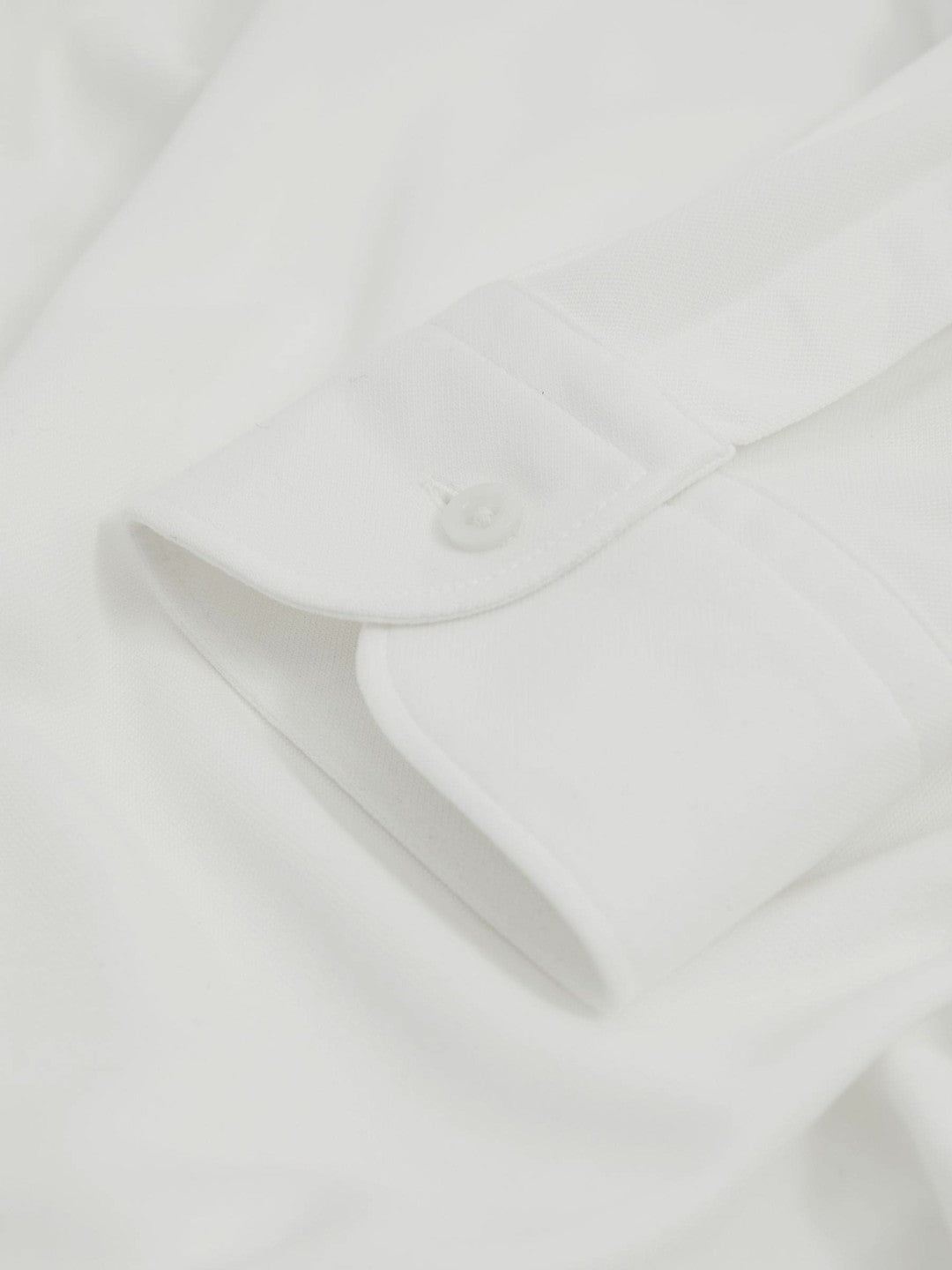 Modal Blend Cutaway Collar Shirt White | Men
