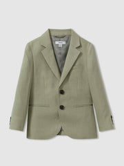 9-13 yrs Linen Single Breasted Blazer Apple | Children & Baby