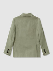 9-13 yrs Linen Single Breasted Blazer Apple | Children & Baby