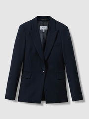 Petite Tailored Single Breasted Suit Blazer Navy | Women