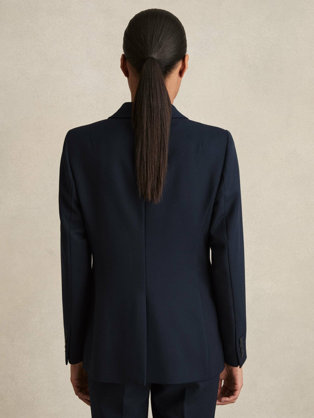 Petite Tailored Single Breasted Suit Blazer Navy | Women