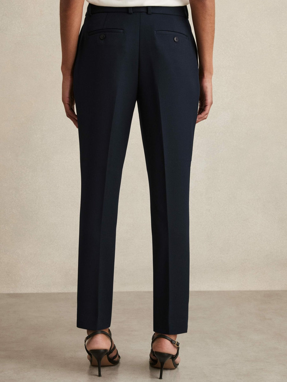 Petite Slim Fit Suit Trousers Navy | Women