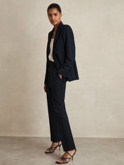 Slim Fit Suit Trousers Navy | Women