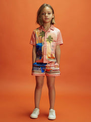 Junior McLaren F1 Miami Drawstring Shorts Pink Multi | Children & Baby