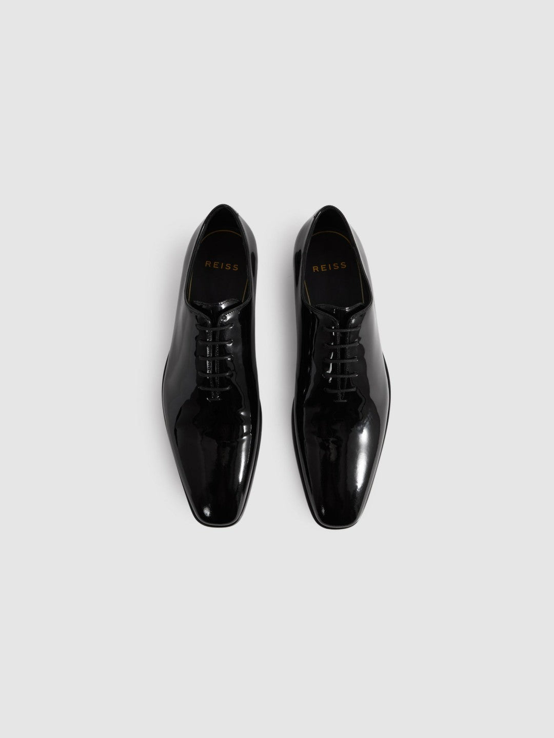 Patent Leather Lace-Up Shoes Black | Men