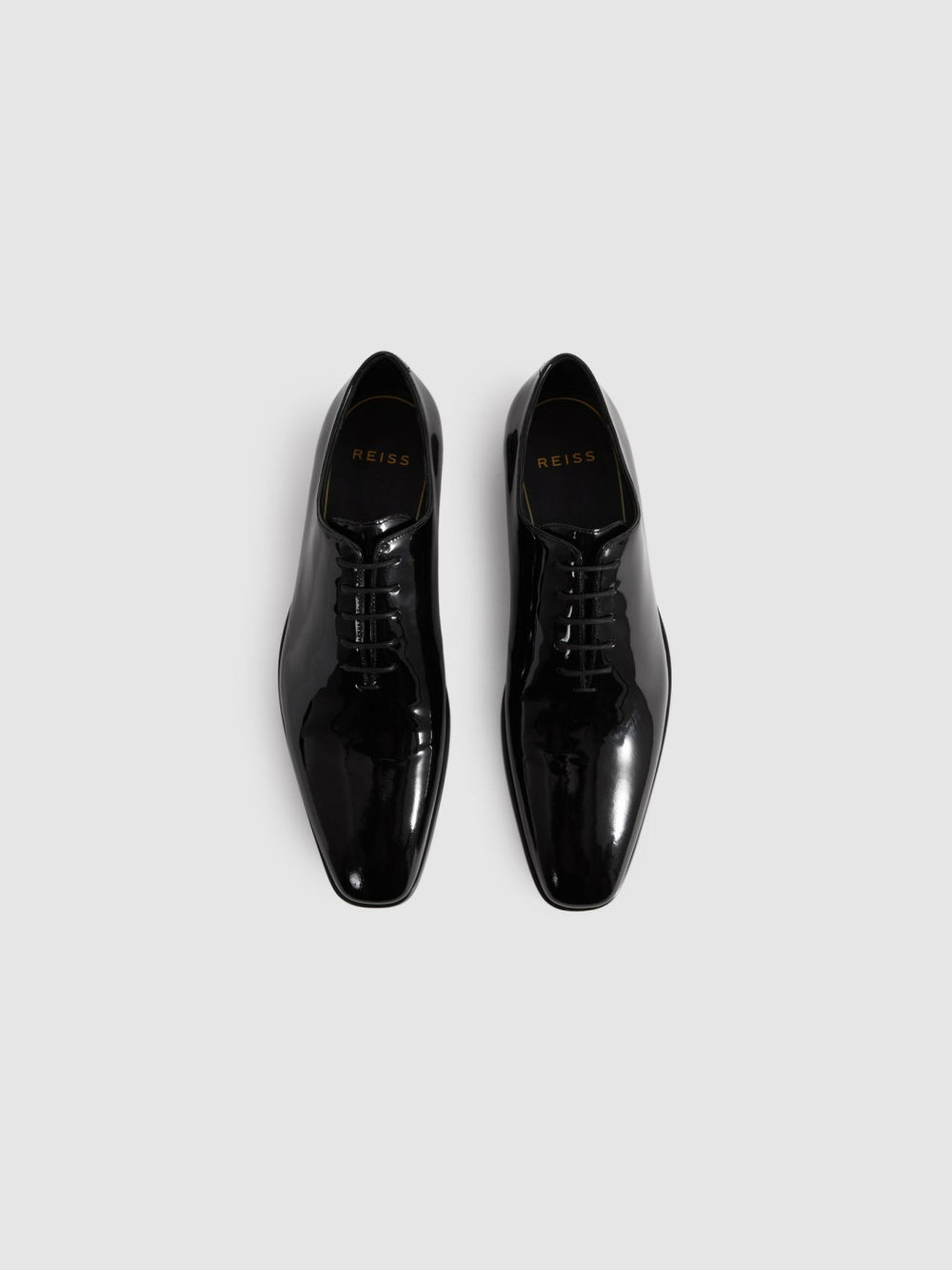 Patent Leather Lace-Up Shoes Black | Men