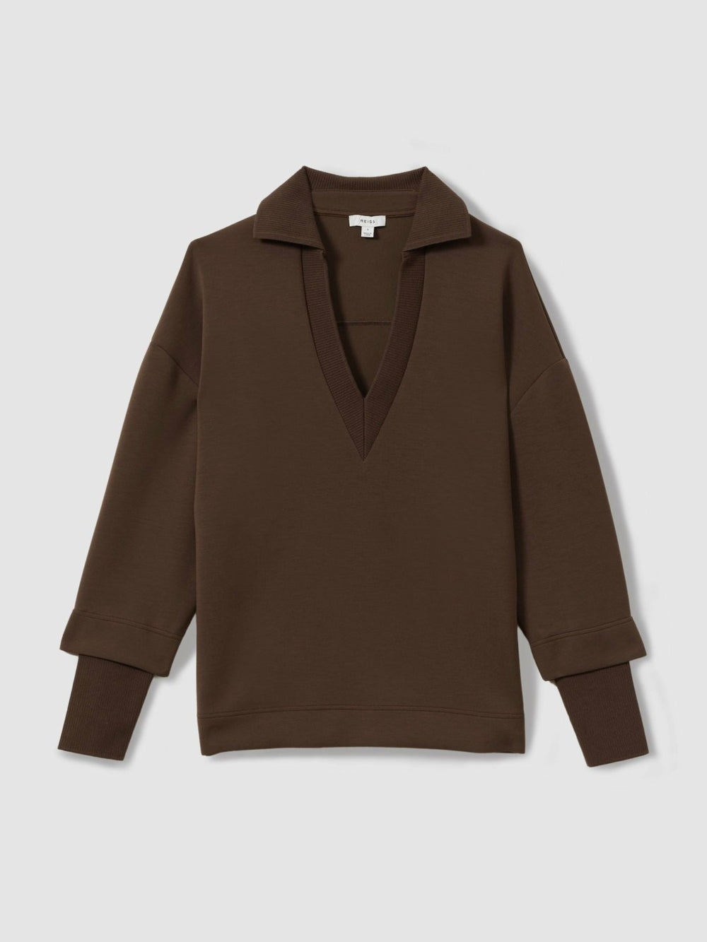 Interlock Open-Collar Sweatshirt Chocolate | Women