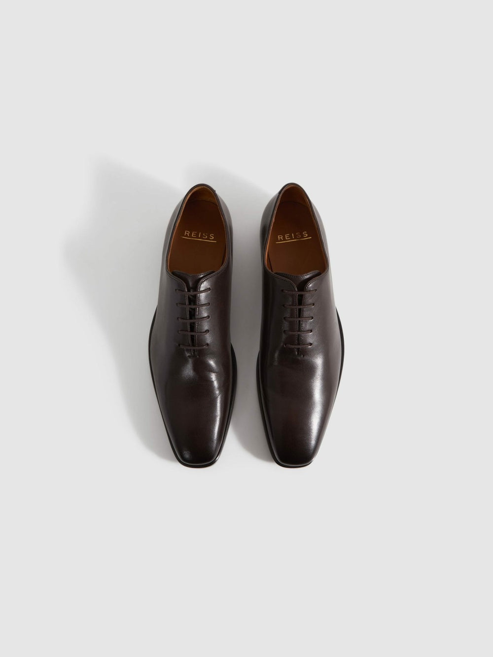 Leather Lace-Up Shoes Dark Brown | Men