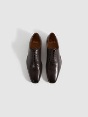 Leather Lace-Up Shoes Dark Brown | Men