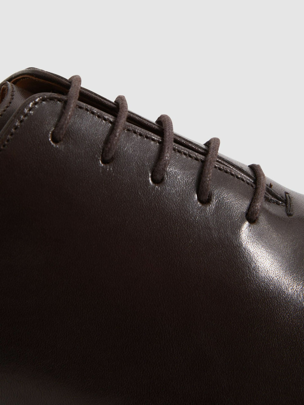 Leather Lace-Up Shoes Dark Brown | Men