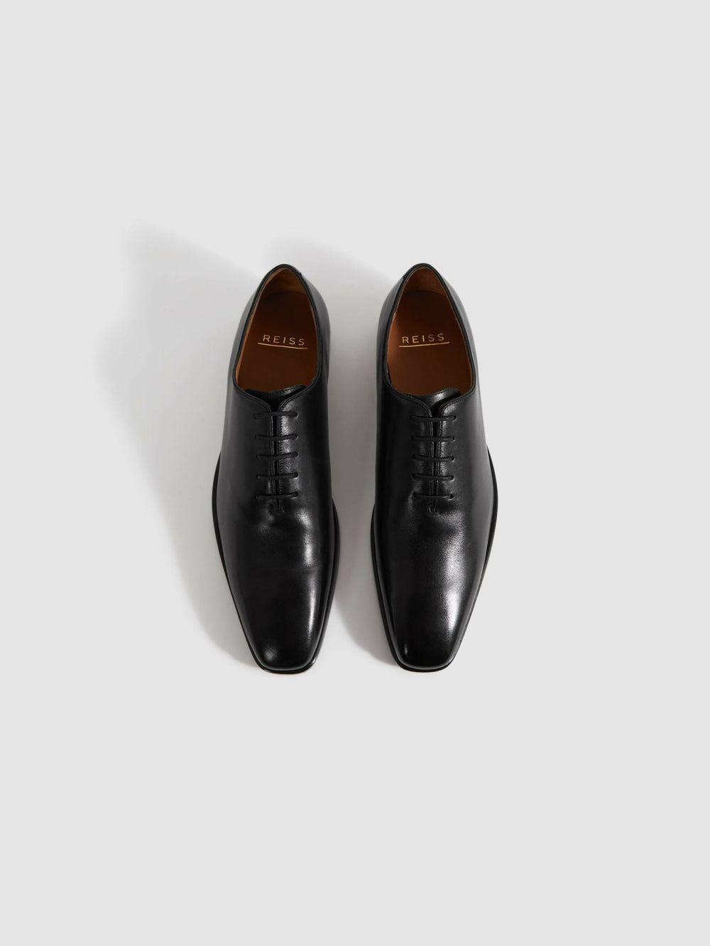 Leather Lace-Up Shoes Black | Men