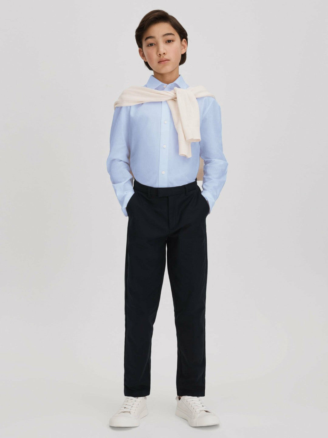 3-9 yrs Slim Fit Cotton Shirt Soft Blue | Children & Baby