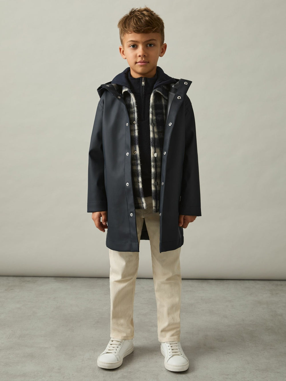 3-9 yrs Water Repellent Hooded Coat Navy | Children & Baby