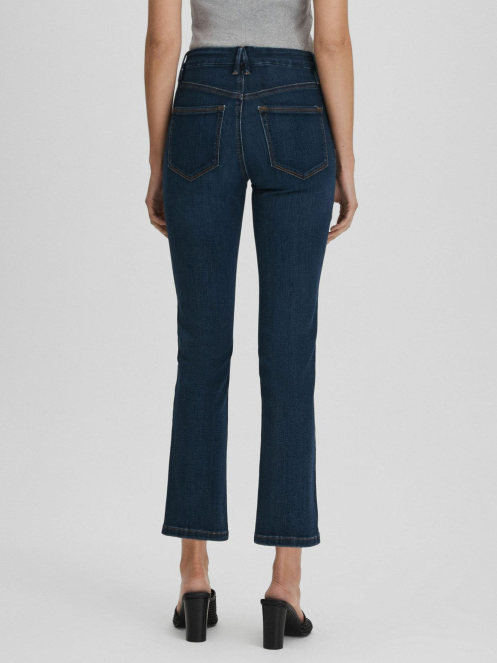 Good American Slim Fit Cropped Jeans Blue | Women
