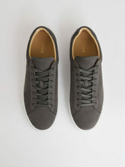 Nubuck Leather Low-Top Trainers Grey | Men