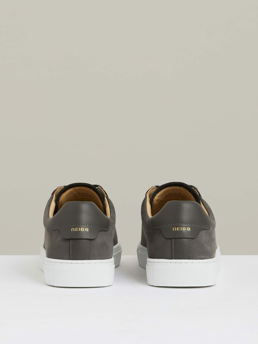 Nubuck Leather Low-Top Trainers Grey | Men
