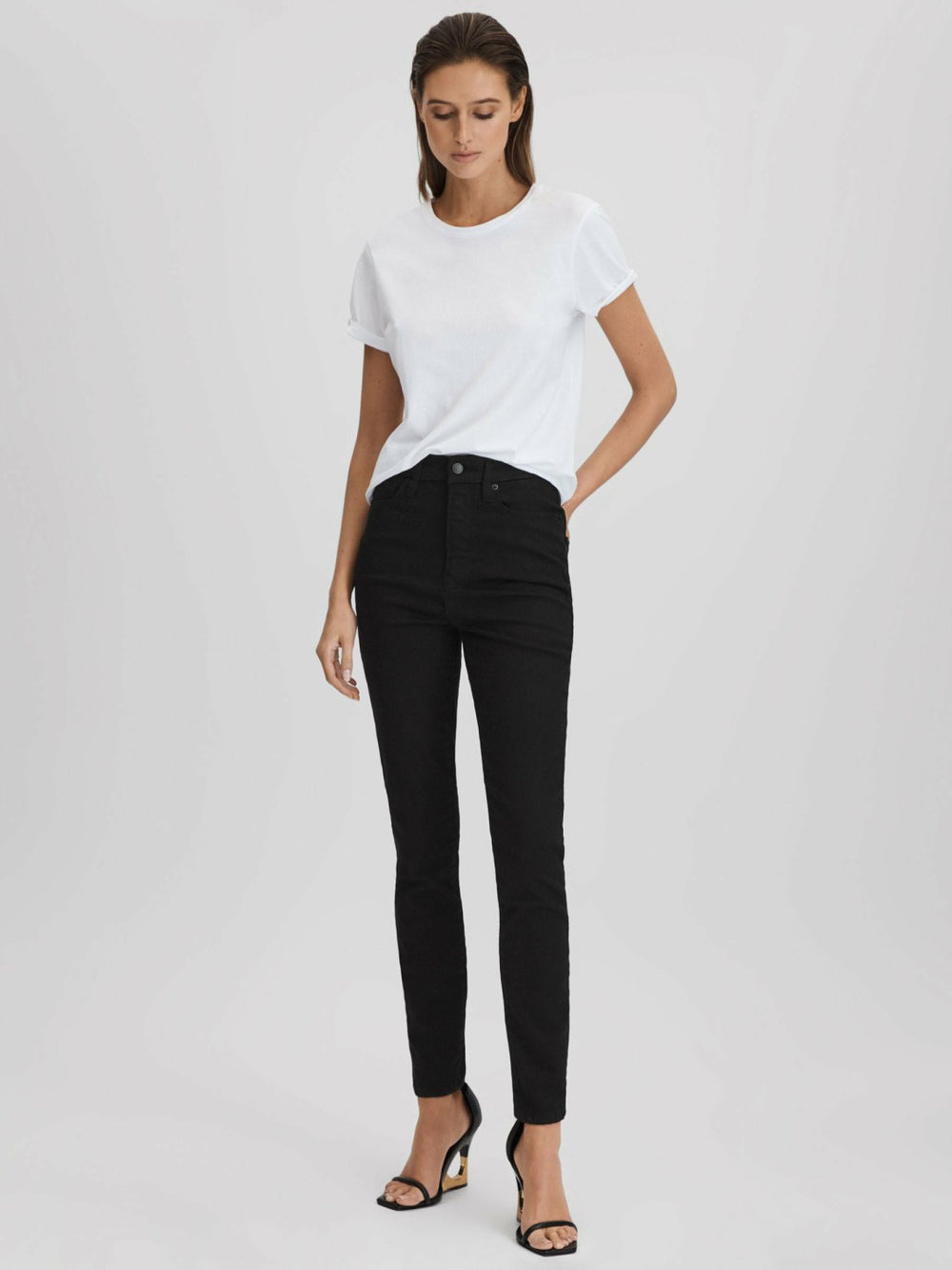 Good American Ultra High Skinny Jeans Black | Women