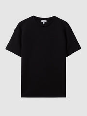 Interlock Jersey Crew Neck T-Shirt Black | Men
