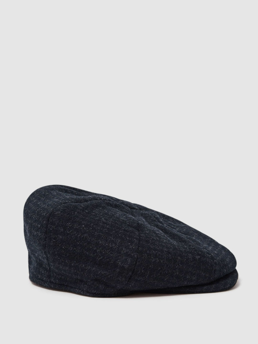 Wool Blend Baker Boy Cap Navy | Men
