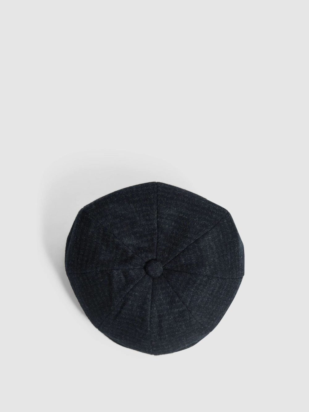 Wool Blend Baker Boy Cap Navy | Men