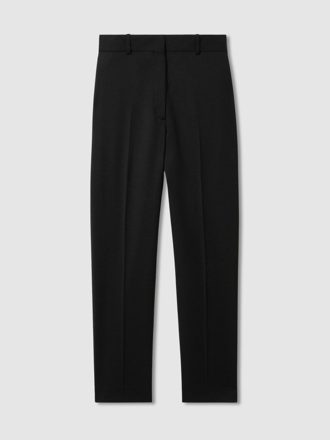 Wool Blend Tapered Suit Trousers Black | Women