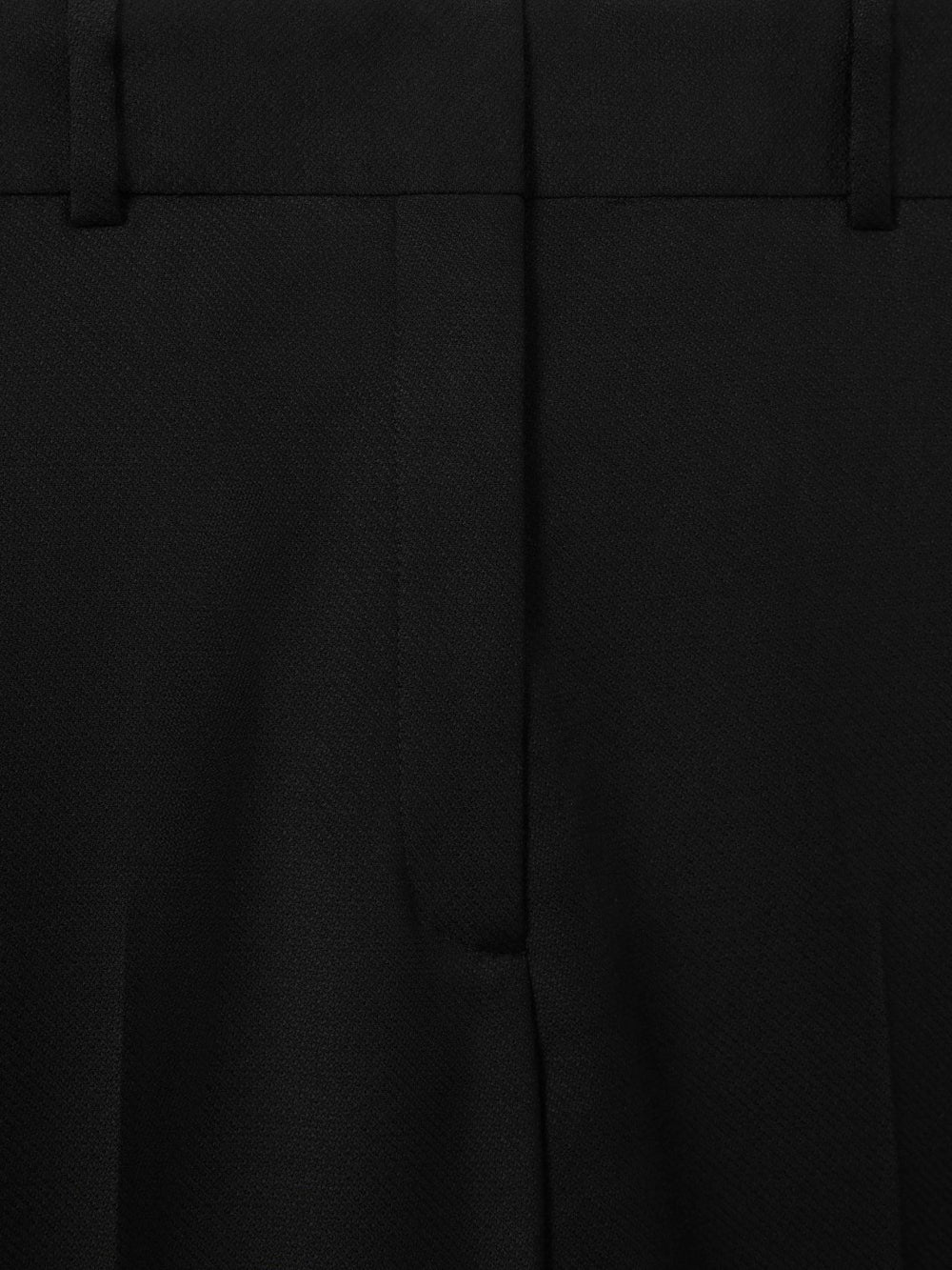 Wool Blend Tapered Suit Trousers Black | Women